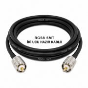 RG58 kablo iki ucu PL-259 konnektörlü