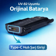 Baofeng UV82 Batarya (2200mAh Type-C girişli)