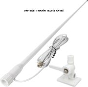 VHF Marin Telsiz Anteni (Tekne için Sabit telsiz anteni hazır set )