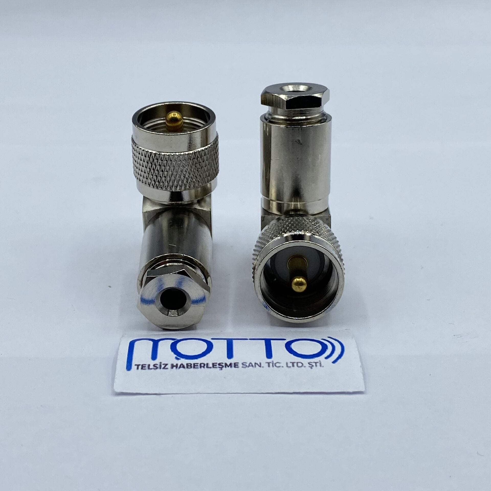 RG58 Kablo Uyumlu 90 derece UHF Erkek Konnektör