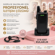 Güzellik Salonlarına Özel Profesyonel Haberleşme Seti (10'lu Telsiz Seti)