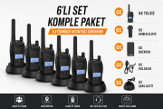 Baofeng 6'li Telsiz seti (kulaklık hediyeli) E-88