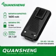 QUANSHENG K5 - K6 Yedek Batarya