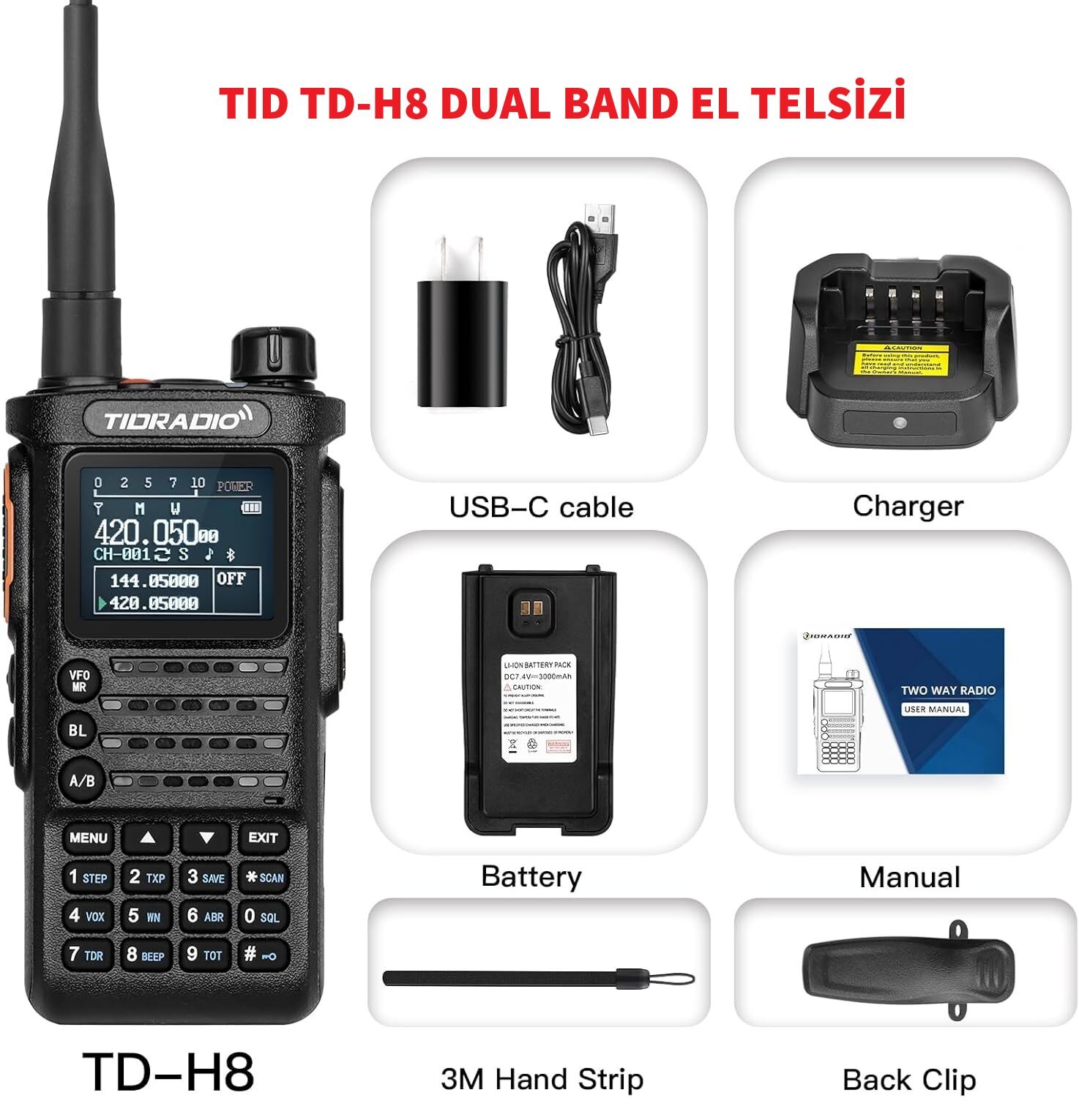 TID TD-H8 Dual Band El telsizi