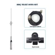 Dual Band Araç Anteni Seti kısa (Gronda + 5Mt Kablo Dahil)