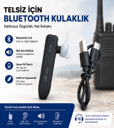 TID Bluetooth Telsiz Kulaklığı (Bluetooth PTT Destekli)