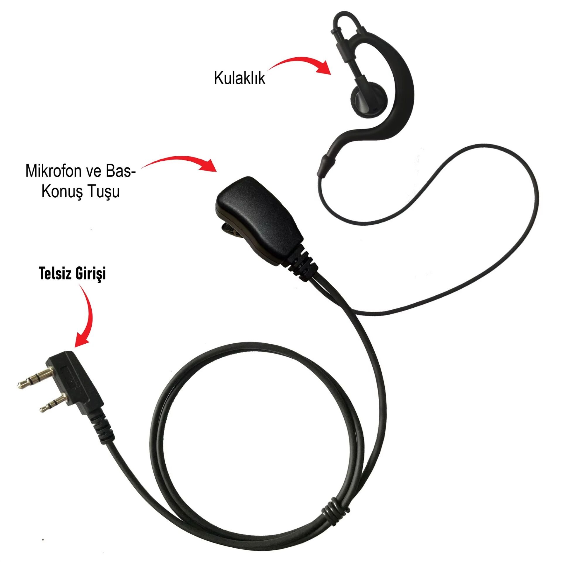 Baofeng Telsiz için kulaklık (mikrofonlu)