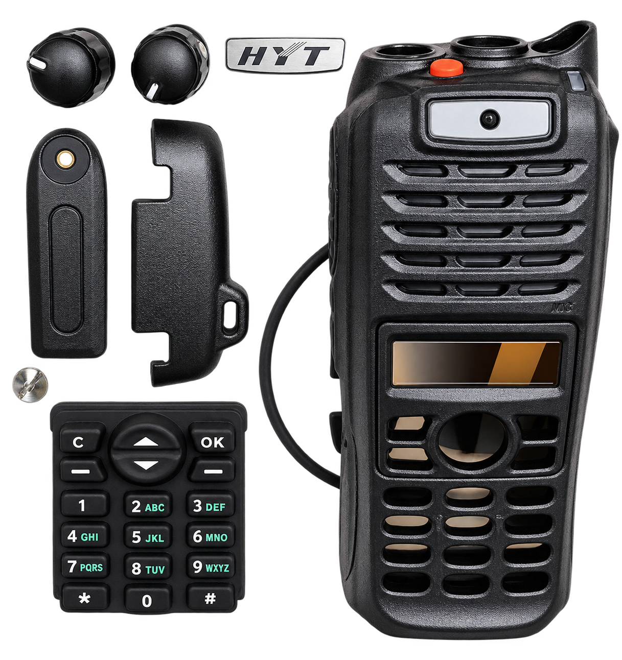 HYT TC 780 El telsizi Ön kapak (kapak + tuş takımı + toz kapağı + knop)