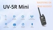 Baofeng UV5R Mini Dual Band Amatör El telsizi Siyah