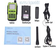 Baofeng UV5R Mini Dual Band Amatör El telsizi Yeşil