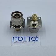 N Erkek – SMA Erkek 4 Delikli Panel Konnektör