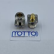 N Tip Dişi – SMA Dişi Panel Tip Flanşlı Dönüştürücü Konnektör