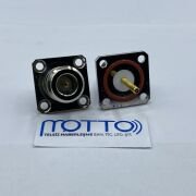 N Tip Dişi Panel Tip Flanşlı Konnektör – Contalı (4 Delik)