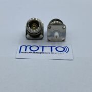 N Tip Dişi Panel Tip Flanşlı Konnektör (4 Delik)