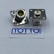 N Tip Dişi Panel Tip Flanşlı Konnektör (4 Delik)