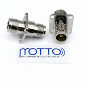 N Dişi Şase – N Dişi 4 Delikli Panel Konnektör