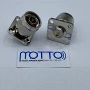 UHF Dişi (SO-239) Panel Tip Flanşlı Konnektör – 4 Delik