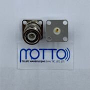 BNC Dişi Panel Tip Flanşlı Konnektör (4 Delik)