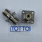 UHF SO239 Çift Taraflı Şase Dişi Konnektör – Kare Flanş Panel Tip