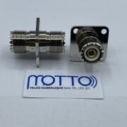 UHF SO239 Çift Taraflı Şase Dişi Konnektör – Kare Flanş Panel Tip