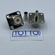 RG58 Uyumlu UHF SO239 Dişi 4 Delikli Panel Konnektör