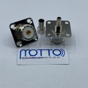 RG58 Uyumlu UHF SO239 Dişi 4 Delikli Panel Konnektör