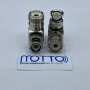 UHF Dişi – BNC Erkek 90° Açılı RF Konnektör