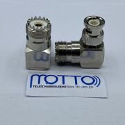 UHF Dişi – BNC Erkek 90° Açılı RF Konnektör
