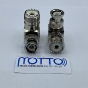 BNC Erkek SL16 – UHF Dişi Sağ Açılı 90° RF Konnektör