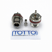 RG316 Uyumlu N Tipi Dişi Konnektör (Panel Tip – Sıkmalı)